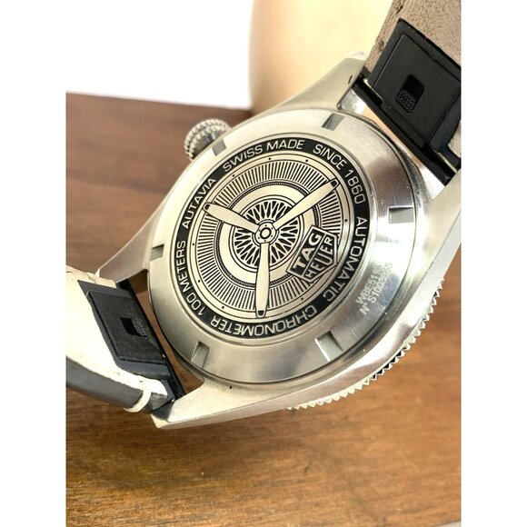 Tag Heuer Autavia Men's Watch WBE5116 Swiss Automatic Blue Dial Leather Strap - Picture 5 of 13